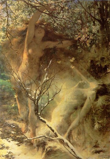 Witold Pruszkowski, Wiosna, 1887, olej na płótnie, Lwowska Galeria Obrazów 