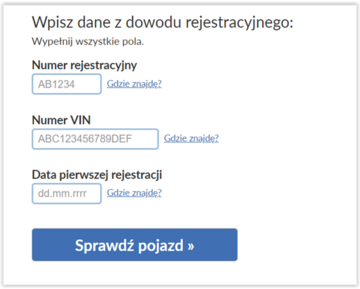 Bezpłatny raport z&nbsp;Centralnej Ewidencji Pojazd&oacute;w