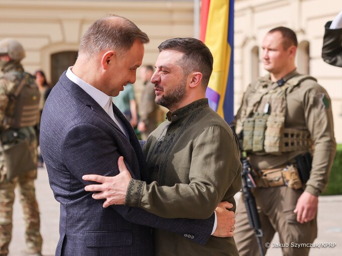 Prezydenci Andrzej Duda i Wołodymyr Zełenski w Kijowie