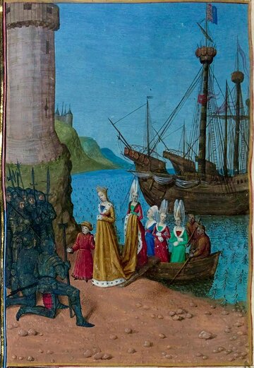 Jean Fouquet, Powr&oacute;t Izabeli Francuskiej wraz z&nbsp;synem Edwardem III&nbsp;do Anglii