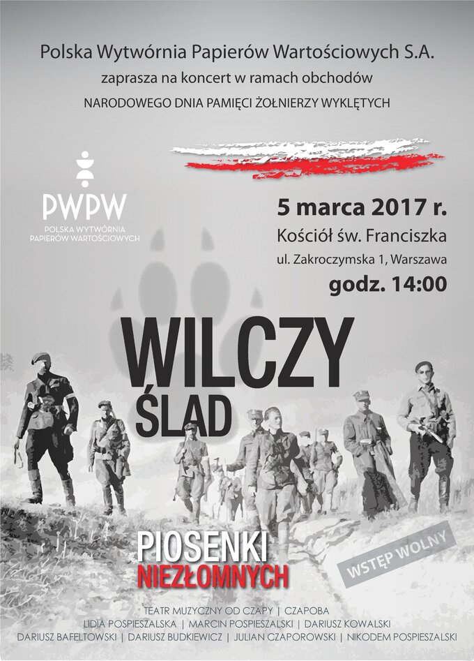 Wilczy Ślad. Piosenki Niezłomnych (plakat)