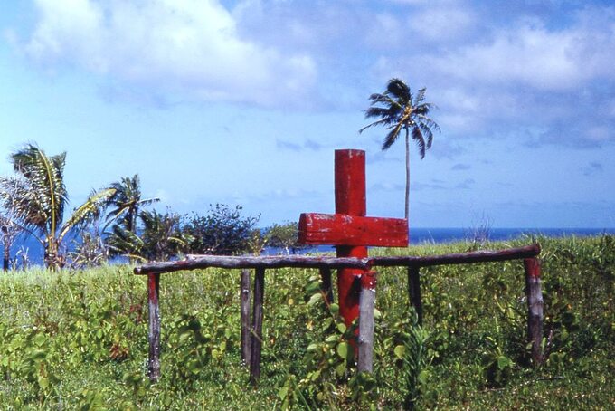 Krzyż ceremonialny kultu cargo Johna Fruma, wyspa Tanna