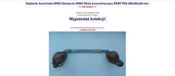 Aukcja na&nbsp;Allegro- kajdanki z&nbsp;Auschwitz
