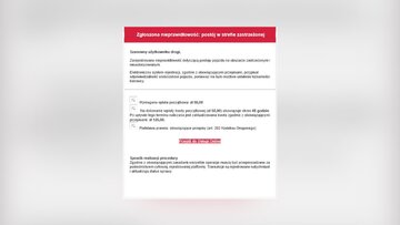 Przykład fałszywej wiadomości z&nbsp;wezwaniem do&nbsp;zapłaty za&nbsp;post&oacute;j w&nbsp;strefie zastrzeżonej
