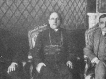 Rada Regencyjna, od&nbsp;lewej: hrabia J&oacute;zef Ostrowski, arcybiskup Aleksander Kakowski, książę Zdzisław Lubomirski