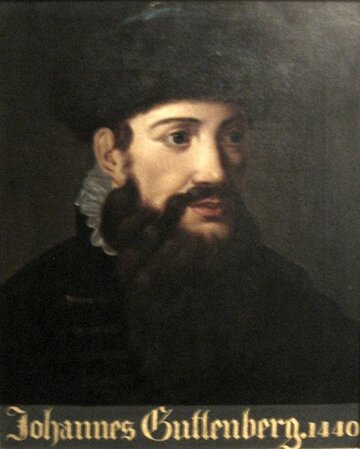 Portret J. Gutenberga (anonim, datowany na&nbsp;1440)