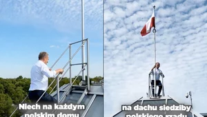 Miniatura: Tusk wszedł na dach KPRM. Premier...