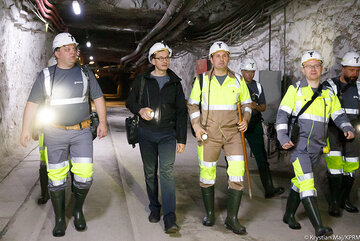 Mateusz Morawiecki podczas uroczystości uruchomienia pieca WTR w Hucie Miedzi „Legnica” 