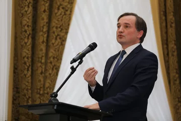 Minister sprawiedliwości Zbigniew Ziobro podczas Konferencji „Polska hekatomba i walka z polonofobią” 