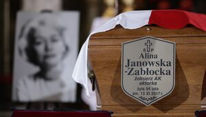Miniatura: Pogrzeb Aliny Janowskiej. Prezydent: Była...