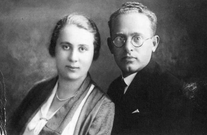 Iro Druks z żoną Łucją, sierpień 1937