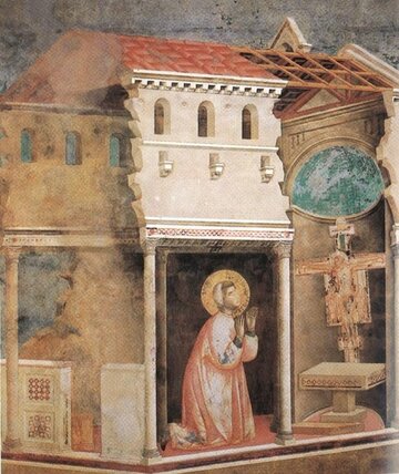 Giotto, Św. Franciszek i&nbsp;Cud Krzyża z&nbsp;San Damiano