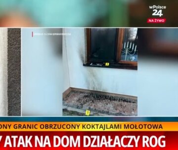 Zaatakowano dom działacza ROG koktajlami Mołotowa
