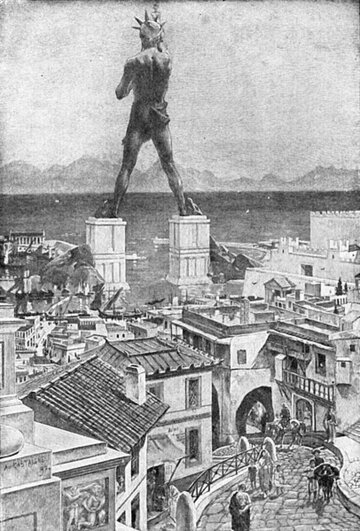 Kolos Rodyjski. Ilustracja z&nbsp;książki Book of&nbsp;Knowledge