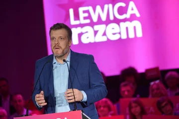 Lider partii Razem Adrian Zandberg 