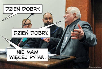 Wałęsa i Kaczyński w sądzie. Memy 