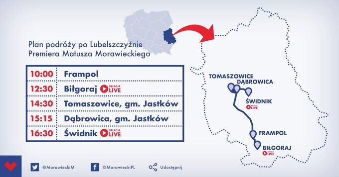 Trasa PiS-busa po&nbsp;Lubelszczyźnie