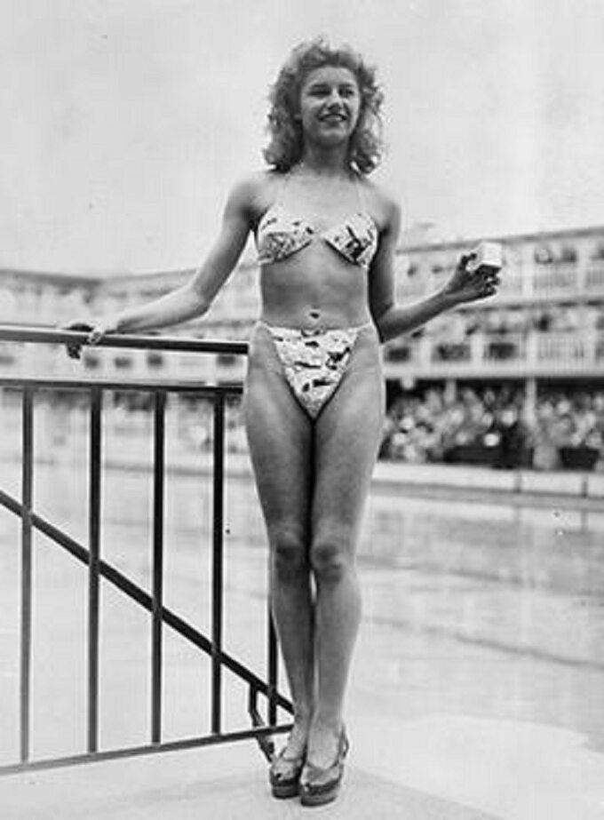 Micheline Bernardini w pierwszym bikini, 1946 r.
