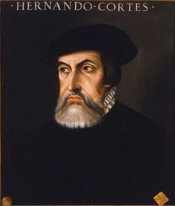 Hernan Cortes na&nbsp;obrazie nieznanego artysty.