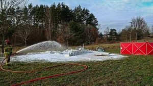 Miniatura: Tragedia pod Olsztynem: Awionetka runęła...