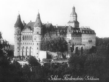 Zamek Książ. Zdjęcie z&nbsp;1920 roku