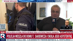 Miniatura: Policja weszła do mieszkania Sakiewicza....