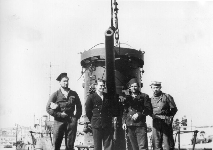 Na pokładzie „Dzika” w lutym 1944 w Port Saidzie