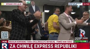 Miniatura: Zaskakujące sceny w TV Republika. Nagrania...