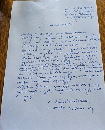Podziękowania od&nbsp;ks. Olszewskiego