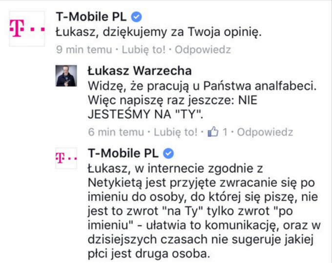 Warzecha kontra T-Mobile