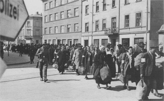 Deportacja Żydów z getta w Krakowie.Marzec 1943 r.