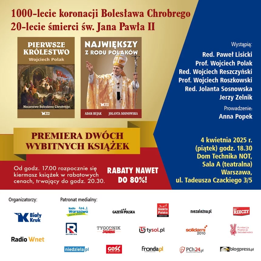 1000-lecie koronacji Bolesława Chrobrego i 20. rocznica śmierci Jana Pawła II