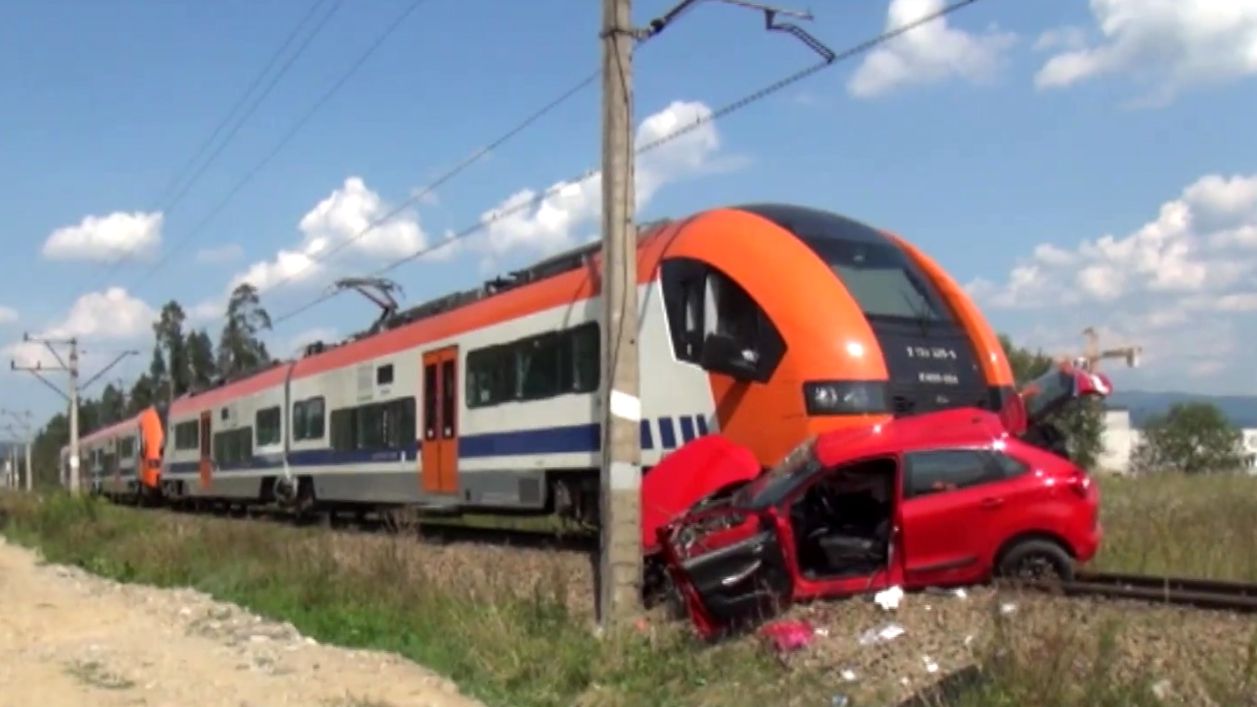 Wypadek na przejeździe w Szaflarach