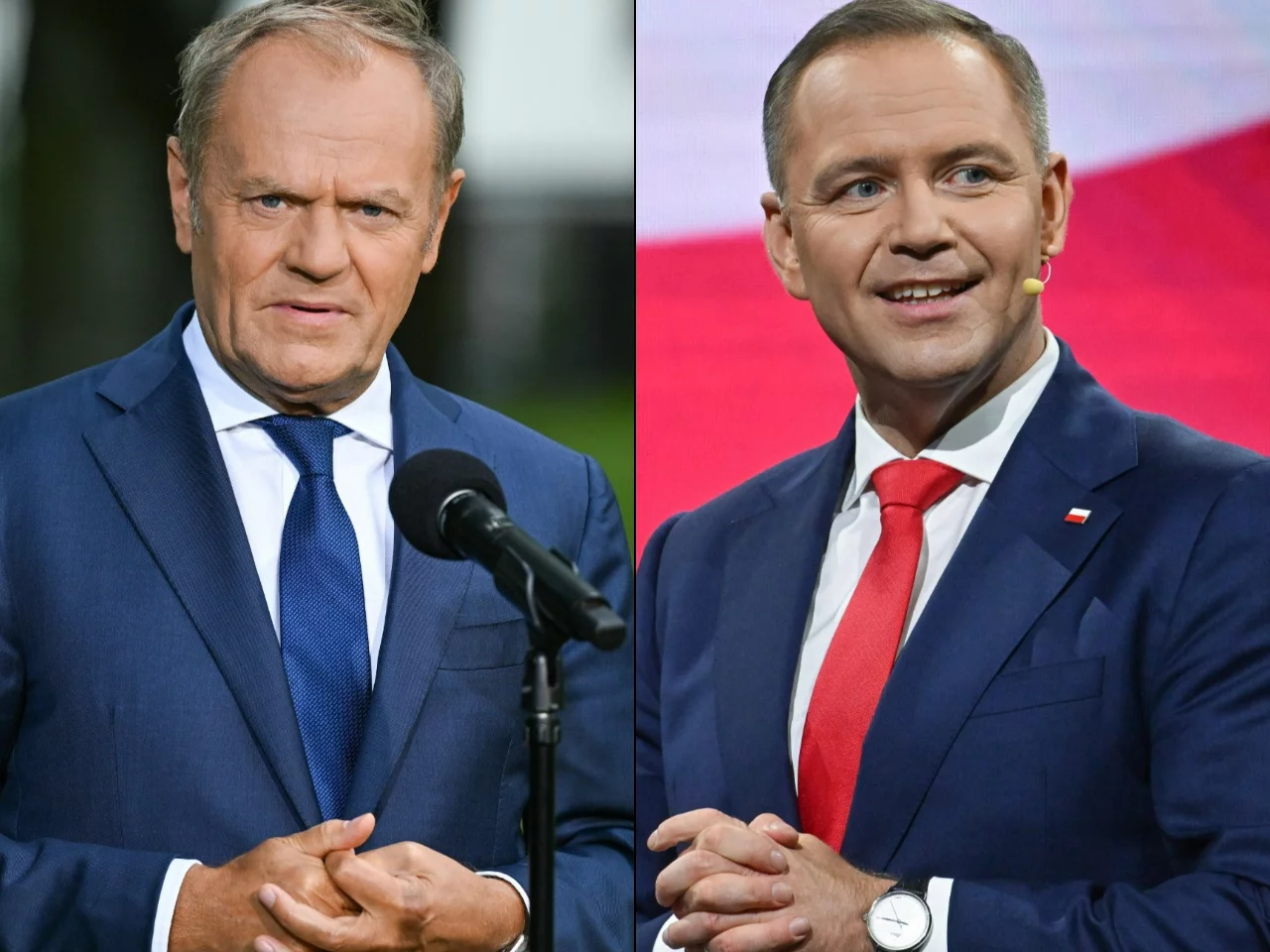 Donald Tusk i Karol Nawrocki