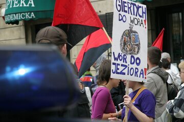 2006 r.: Demonstracja przeciwko wicepremierowi ministrowi edukacji narodowej, Romanowi Giertychowi