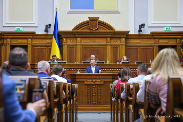 22 maja 2022 r. Wystąpienie prezydenta Andrzeja Dudy w ukraińskim parlamencie.