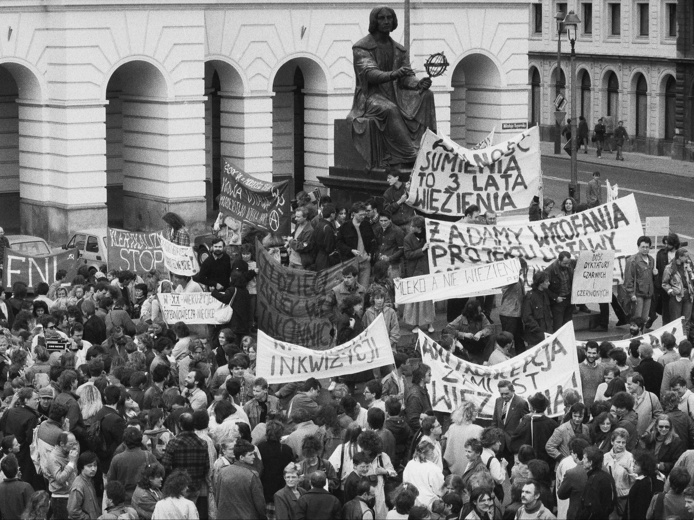 Pikieta przeciw postulatom zaostrzenia przepisów regulujących prawo
do aborcji, Warszawa, 6 maja 1989 r.