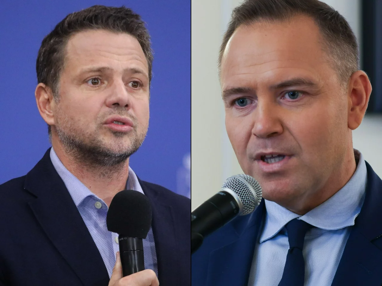 Rafał Trzaskowski (L) wbija szpilkę Karolowi Nawrockiemu (P)