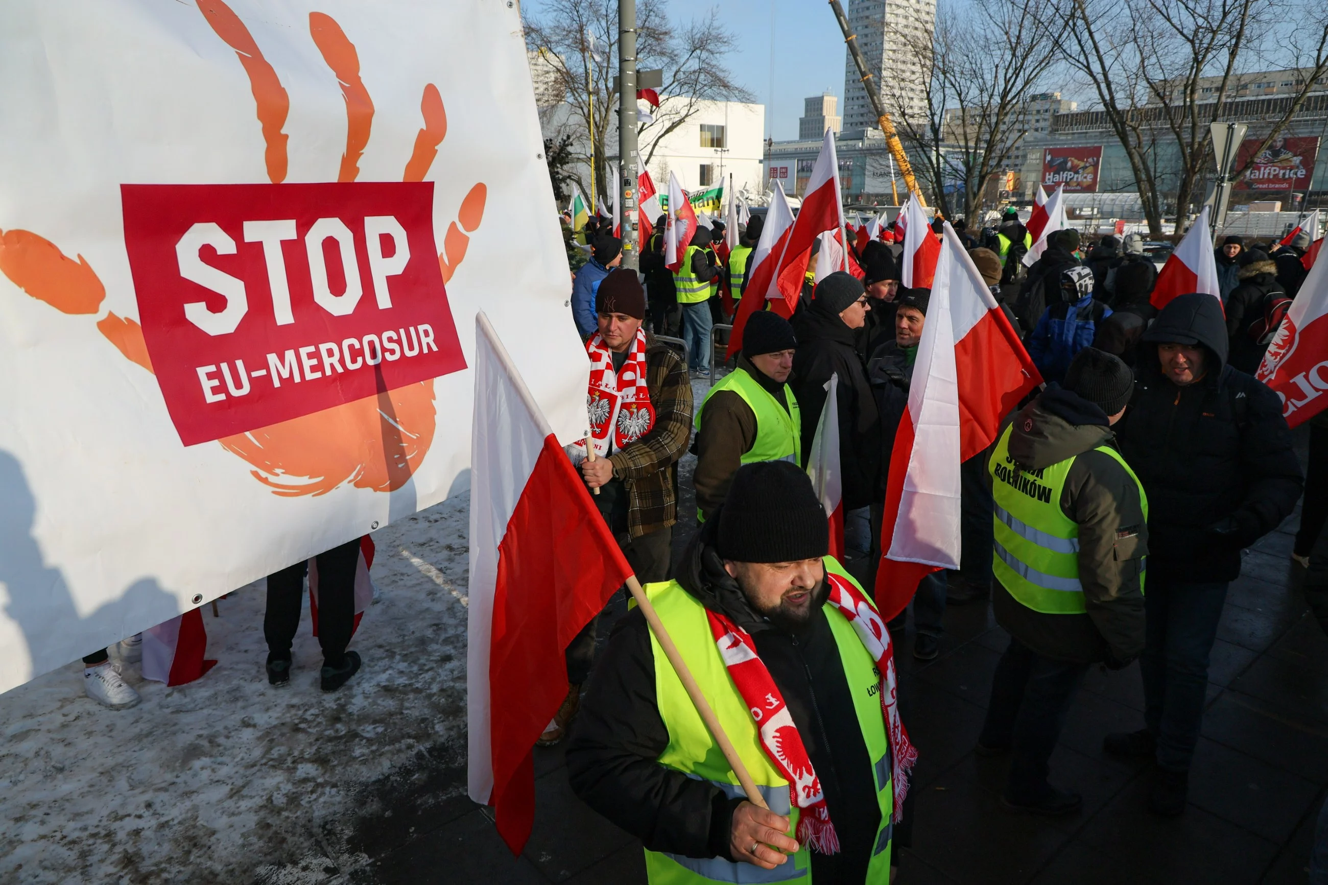 Protest rolników przeciwko umowie z Mercosur