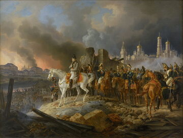 Adam Albrecht „Napoleon w płonącej Moskwie”