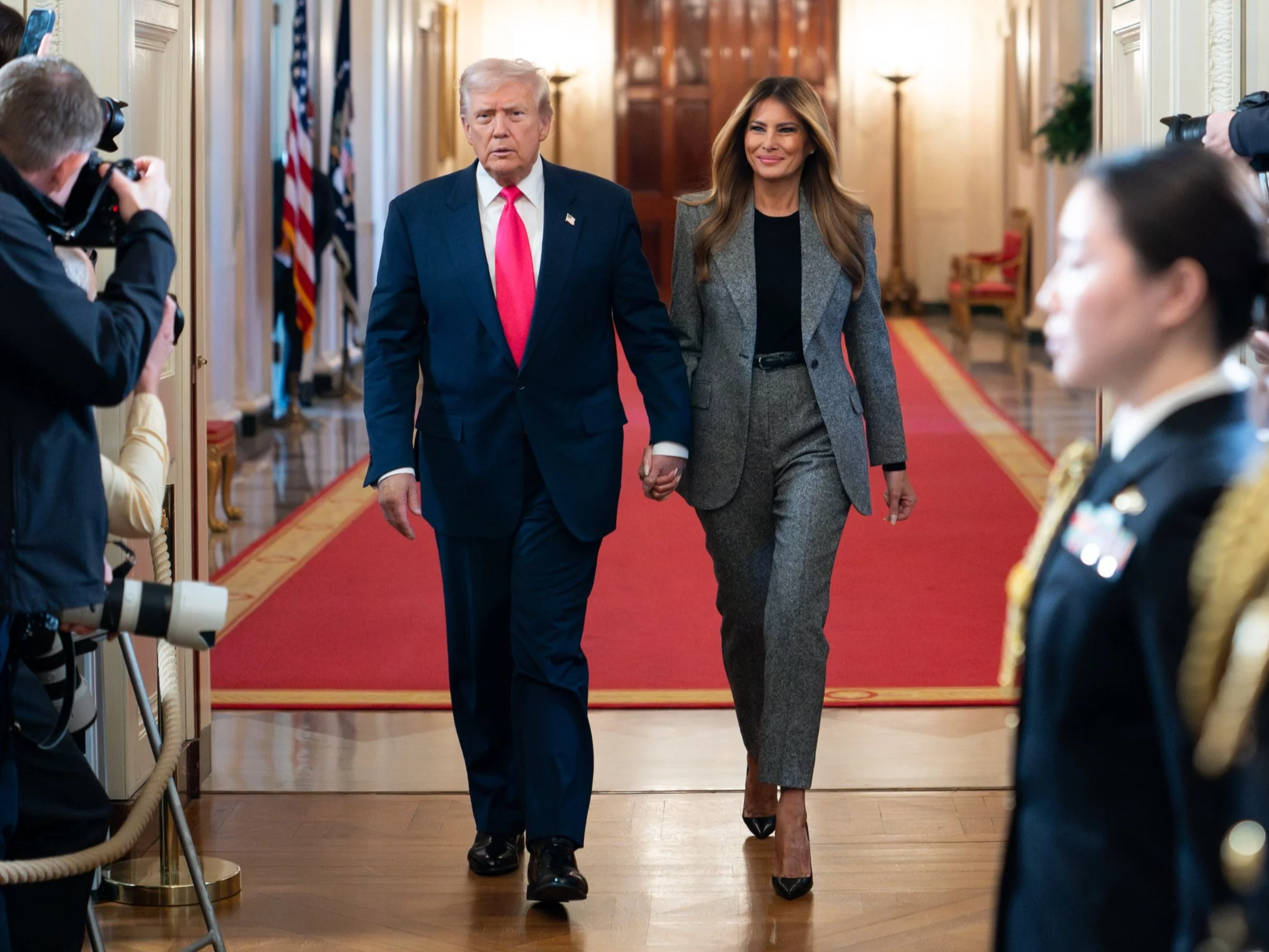 Prezydent USA Donald Trump i pierwsza dama Melania Trump