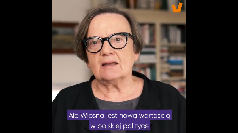 Agnieszka Holland wspiera Wiosnę