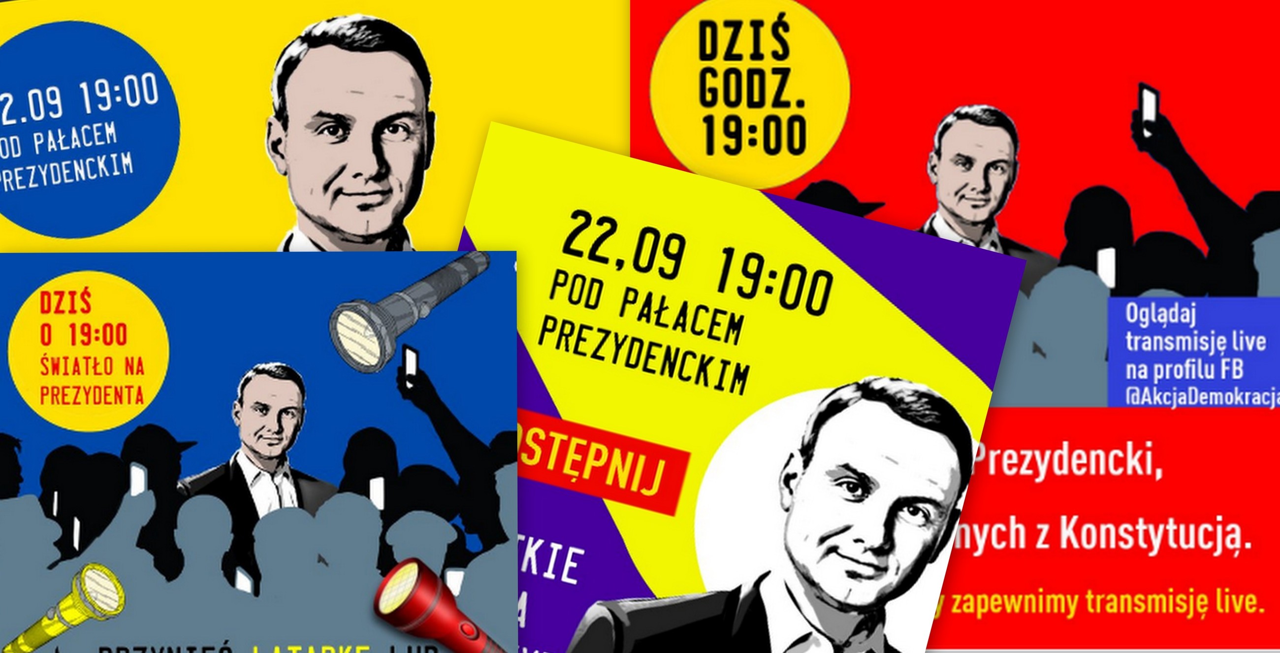 Plakaty inicjatywy Akcja Demokracja