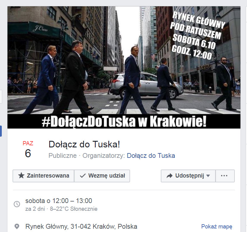 Wybierz się na spacer w niezwykłym towarzystwie! – zachęcają organizatorzy akcji #DołączDoTuska