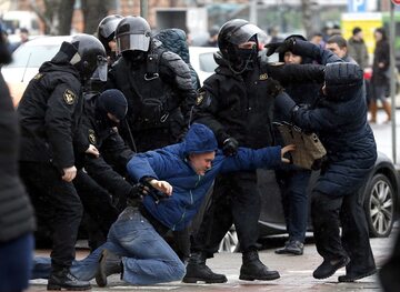Akcja milicji w Mińsku