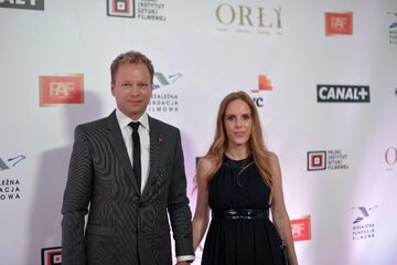 Aktor Maciej Stuhr z żoną Katarzyną Błażejewską-Stuhr