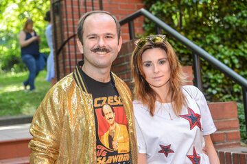 Aktor, muzyk Sławomir Zapała i jego żona Magdalena Kajra Kajrowicz