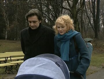 Aktorzy Robert Gonera i Dominika Ostałowska w serialu "M jak Miłość"