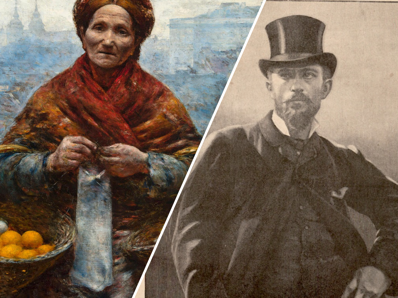 "Żydówka z pomarańczami" / Aleksander Gierymski (mal. S. Witkiewicz)