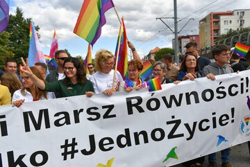Aleksandra Dulkiewicz podczas Marszu Równości w Gdańsku